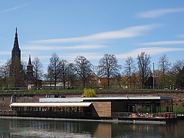 当地,船屋 ulm,浮桥
