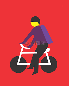 自行车,骑自行车,一个简单的人的外观
