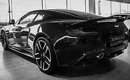 阿斯顿马丁vanquish,黑,v12的