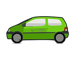 绿色,车,小