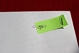 邮寄,注,粘滞便笺