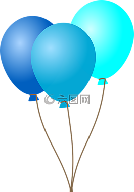 生日聚会,气球,蓝色