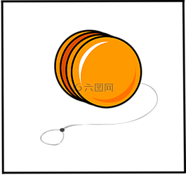溜溜球,玩具,橙色