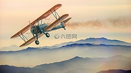 飞机,双层,oldtimer