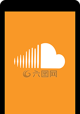 智能手机,应用程序,的soundcloud