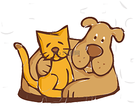 朋友,猫,狗