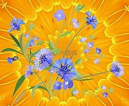 鲜花,花瓣,蓝色