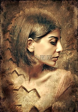 肖像,女性,美