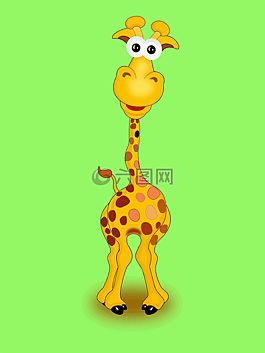 非洲,动物,卡通