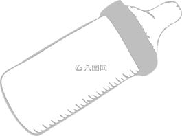 婴儿奶瓶,婴儿,灰色