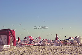 海滩,迈阿密,夏天