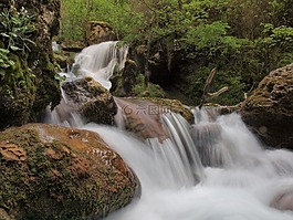 级联,水,河