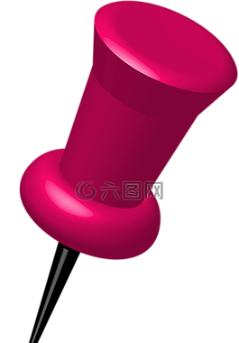 图钉,大头钉,粉红色