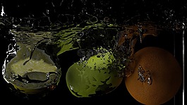水果飞溅,搅拌器,3d