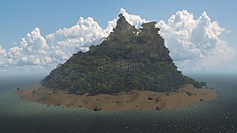 山,岛,搅拌器