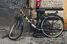 自行车,复古,破碎