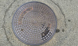 纹理,井盖,低俗