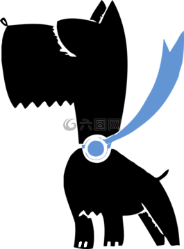 蓝丝带,狗,宠物