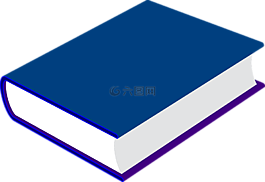书,蓝色,关闭