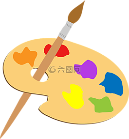 艺术家,多彩,油漆刷