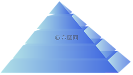 金字塔,图层,蓝色