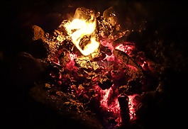 营火,火,余烬