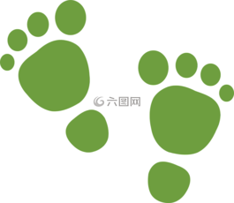 足印,绿色,脚