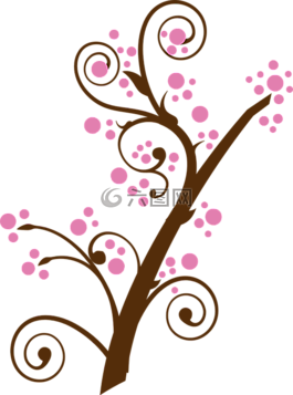 花的,嫩枝,枝杈