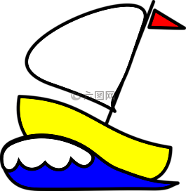 帆船,船舶,波