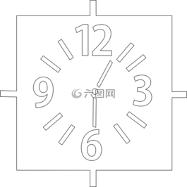 时钟,广场,形状