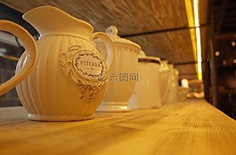 咖啡馆,陶瓷,水壶