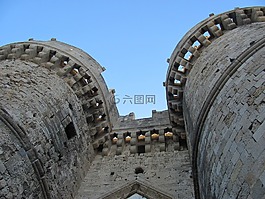 城堡,门,石头