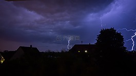 闪电,夜,闪存
