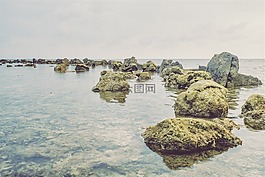 岩,巨砾,海洋