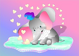象,小象,婴儿