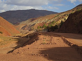 摩洛哥,道路,沙漠