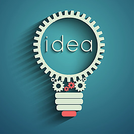 海报 齿轮 灯泡 IDEA 创意