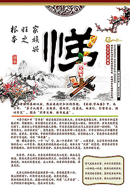 传统道德 展板礼  校园文化