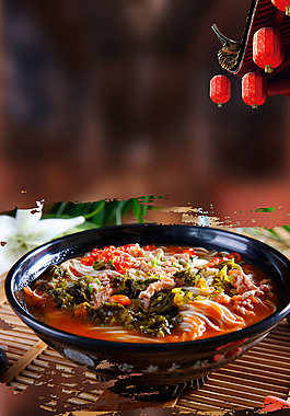 中国风美食元素背景