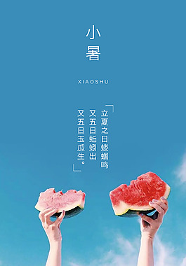 时尚精美小暑节气海报