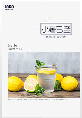 精美时尚小暑节气海报