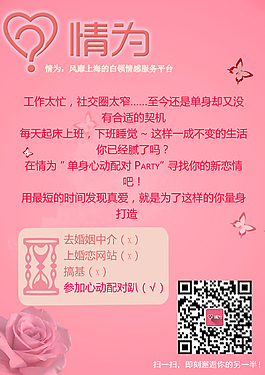 情为 婚恋网站海报