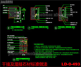 干挂及湿挂石材标准做法
