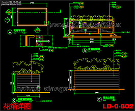 防腐木花箱图纸图片