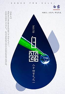 创意精美白露节气海报