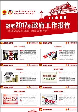 2017全国两会政府工作报告PPT