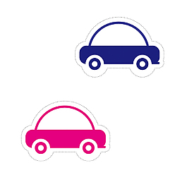 2018装饰卡通小车AI矢量