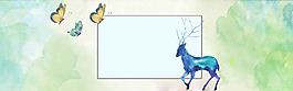 精美麋鹿电商banner背景