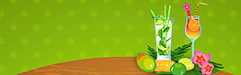 绿色清新电商banner背景