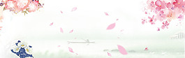 桃花电商banner背景